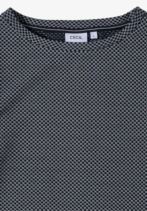 Two Tone Strukturshirt urban dark blue