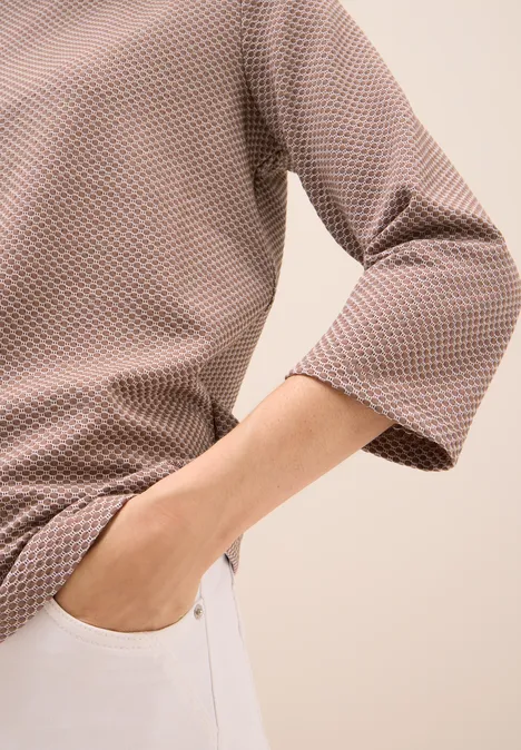 Two Tone Strukturshirt natural taupe
