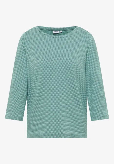 T-shirt structuré Two Tone jewel green