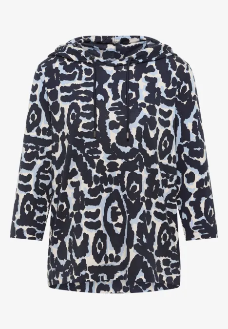 Gemustertes Hoodie Shirt urban dark blue