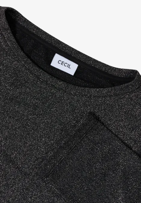 Shirt mit Glitzerdetails Black
