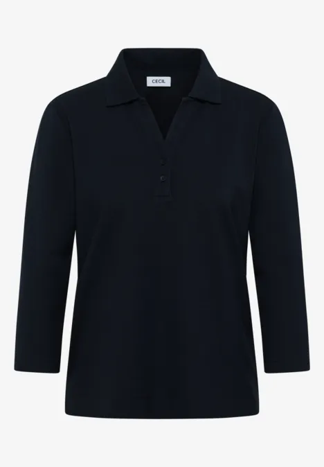 Poloshirt mit Knopfdetail urban dark blue