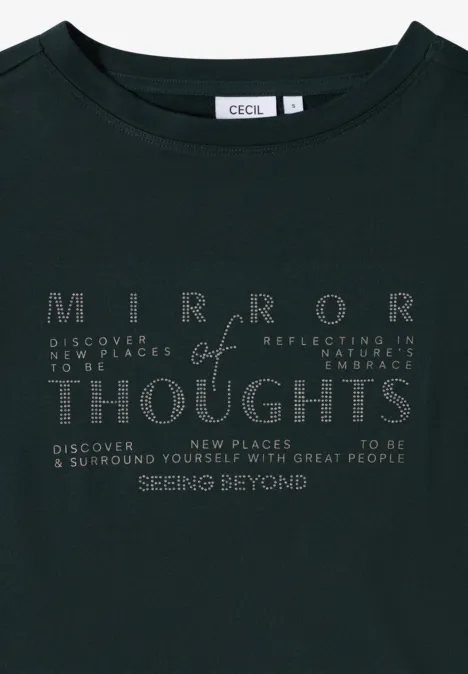 Softes Shirt mit Wording ink green