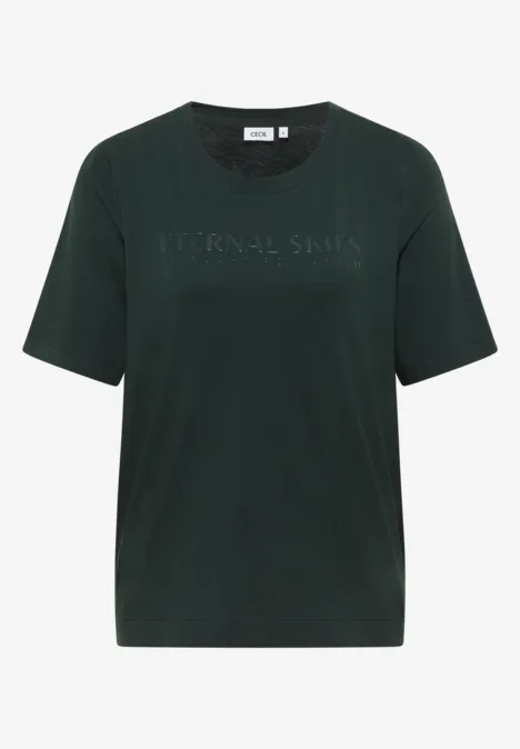 T-Shirt mit Wording Artwork ink green