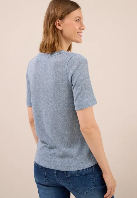 Leichtes Strick-Look T-Shirt light sky blue