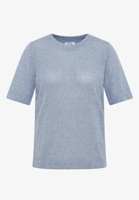 Leichtes Strick-Look T-Shirt light sky blue