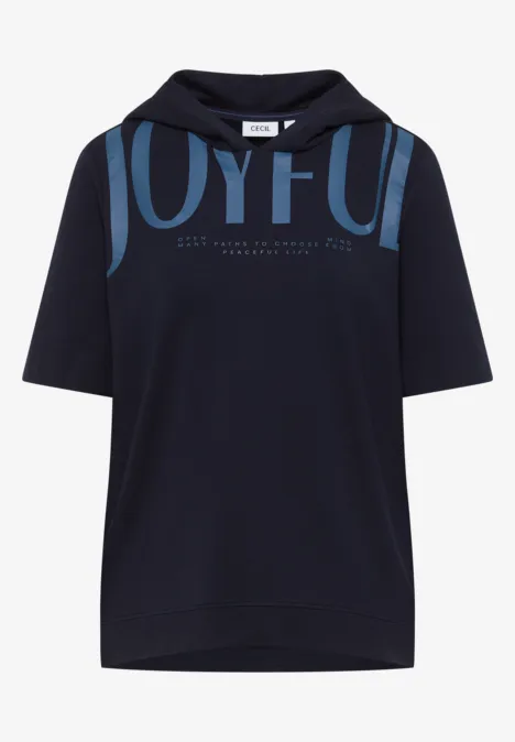 Kapuzenshirt mit Wording urban dark blue