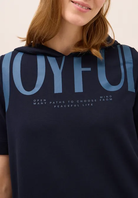 Kapuzenshirt mit Wording urban dark blue