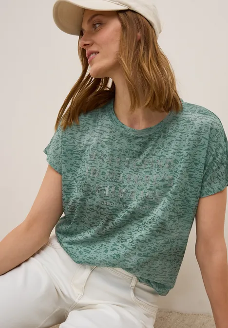 Ausbrenner Wording Shirt ink green