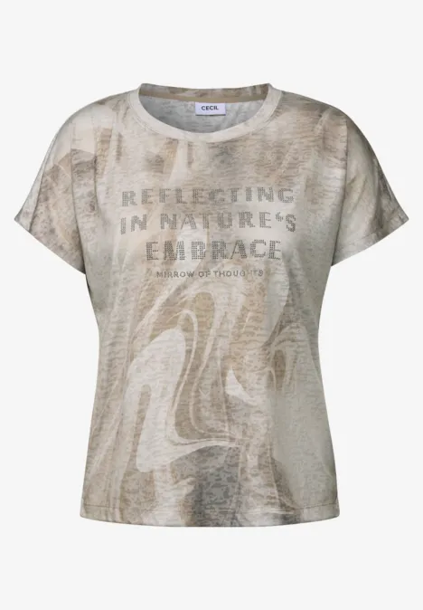 Ausbrenner Wording Shirt natural taupe