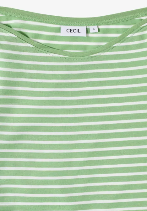 Gestreiftes Shirt fennel green