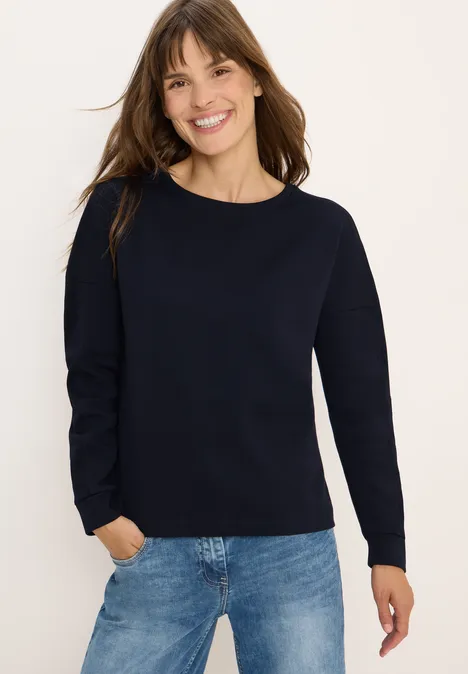 Shirt mit Rippstreifen urban dark blue