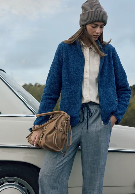 Softe Jacke mit Zipper fountain blue