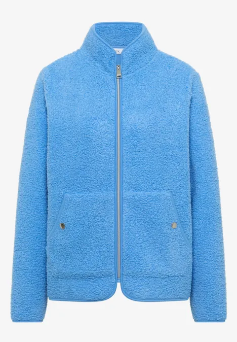 Softe Jacke mit Zipper fountain blue