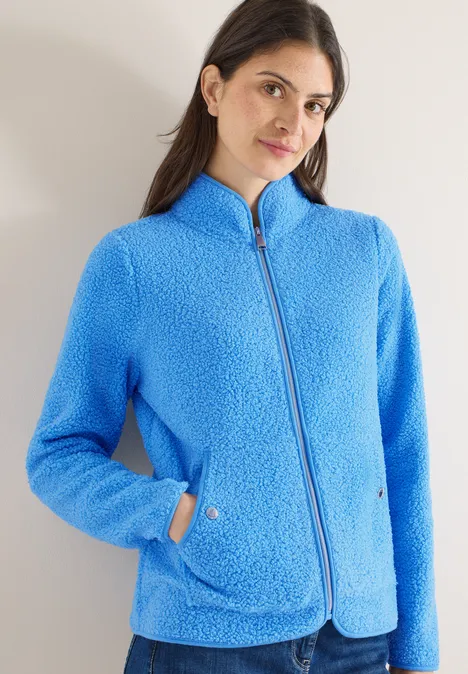 Softe Jacke mit Zipper fountain blue
