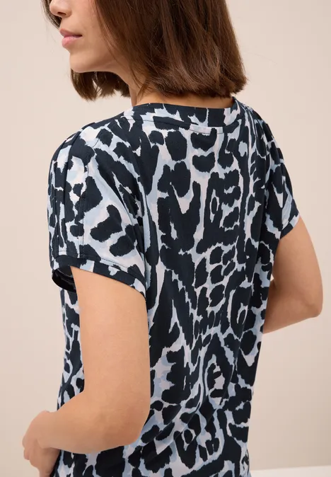 Gemustertes T-Shirt urban dark blue