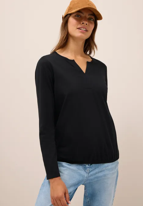 T-shirt au look tunique Black