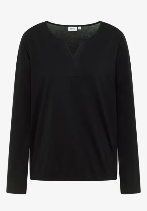 T-shirt au look tunique Black