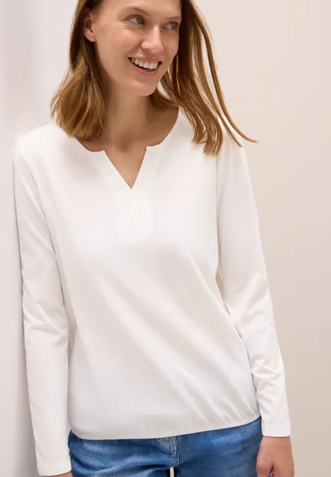 Shirt im Tunika-Look vanilla white