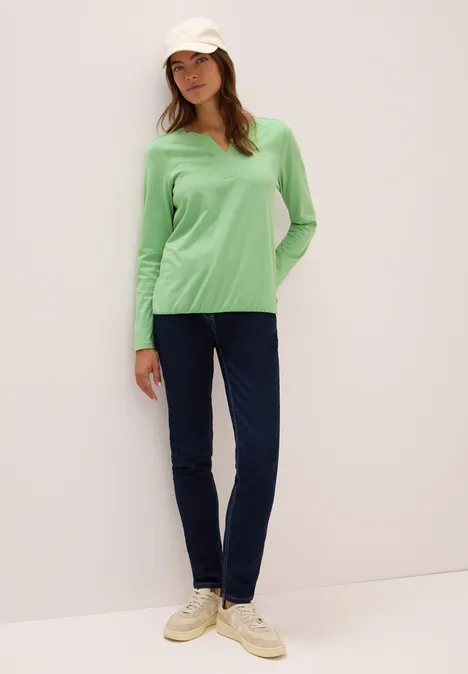 Shirt im Tunika-Look fennel green