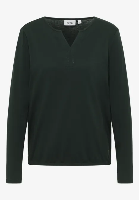 Shirt im Tunika-Look ink green