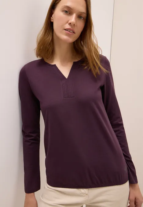 Shirt im Tunika-Look eggplant red