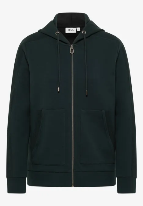 Jacke mit Rippstreifen ink green
