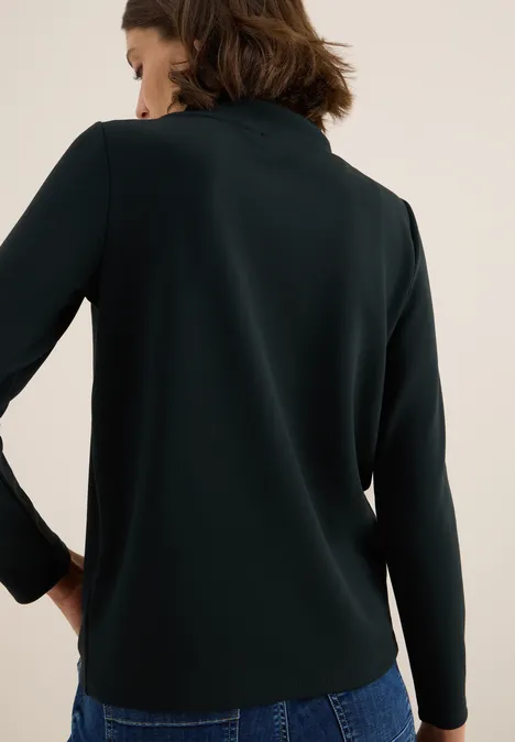 Funnel Neck Shirt ink green
