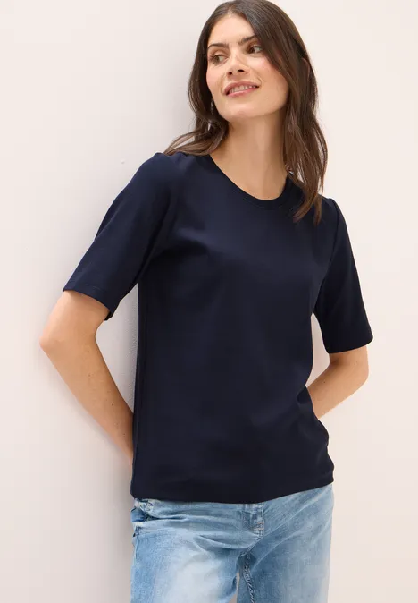 Basic Ripp T-Shirt urban dark blue