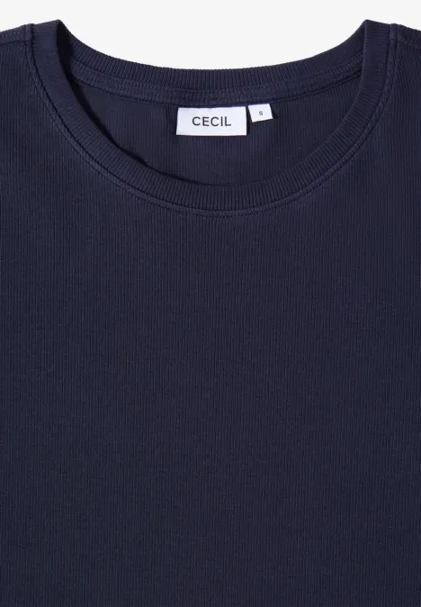 Basic Ripp T-Shirt urban dark blue