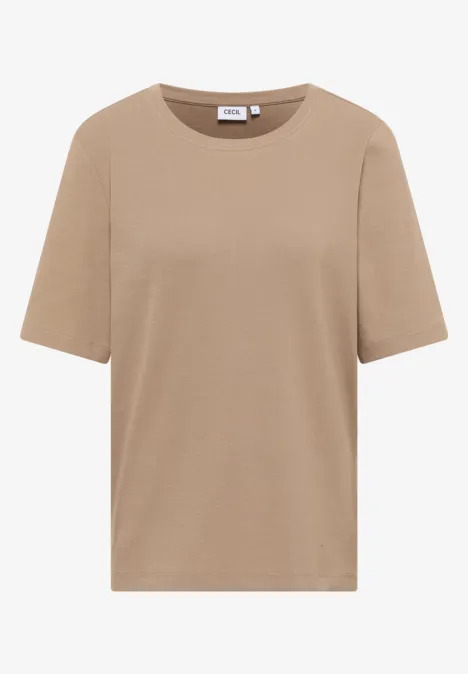Basic Ripp T-Shirt natural taupe