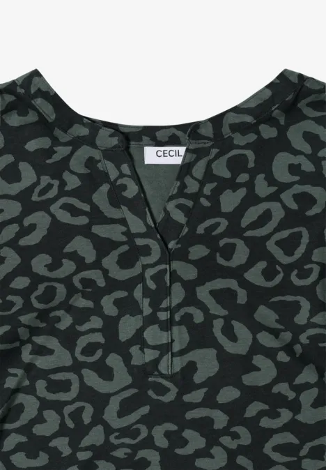 Shirt im Tunika-Look ink green