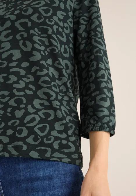 Shirt im Tunika-Look ink green