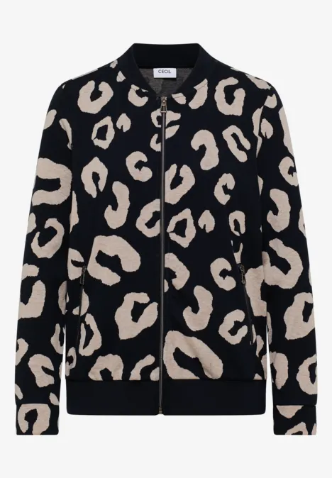 Melange Jacquard Blouson urban dark blue