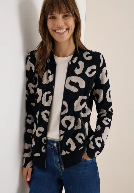Melange Jacquard Blouson urban dark blue