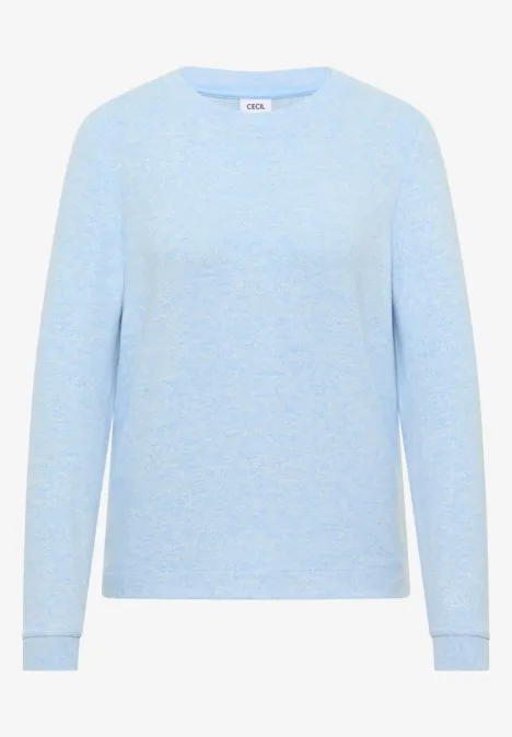 Kuscheliges Shirt sporty light blue melange