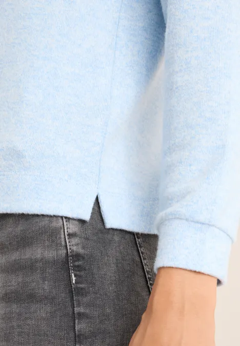 Kuscheliges Shirt sporty light blue melange
