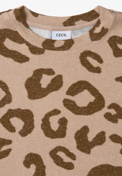 Kuscheliges Leo Shirt sandalwood beige melange