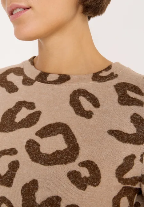 Kuscheliges Leo Shirt sandalwood beige melange