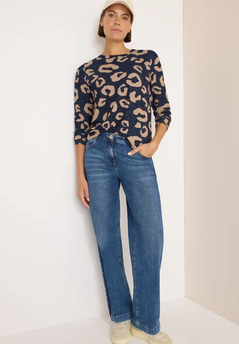 Kuscheliges Leo Shirt urban dark blue melange