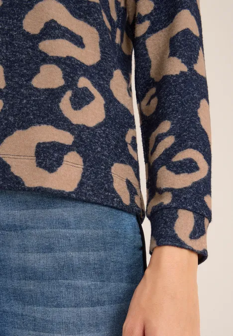 Kuscheliges Leo Shirt urban dark blue melange