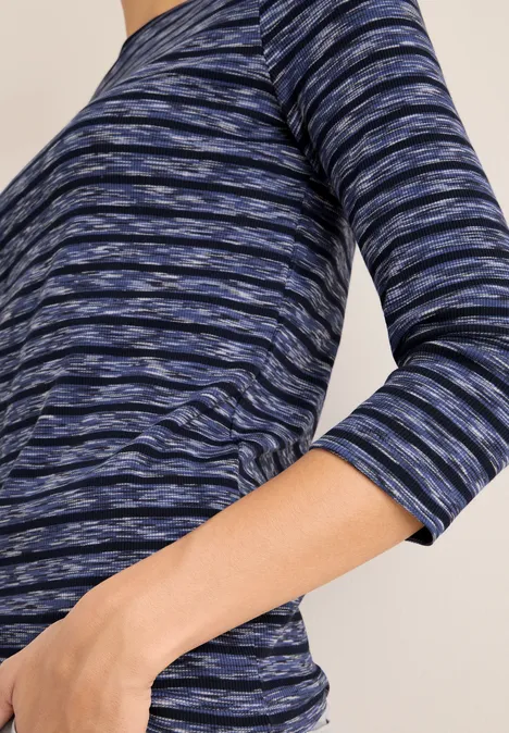 Gestreiftes Ripp-Shirt urban dark blue