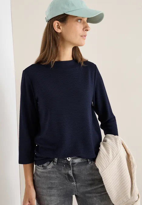 Strukturshirt urban dark blue