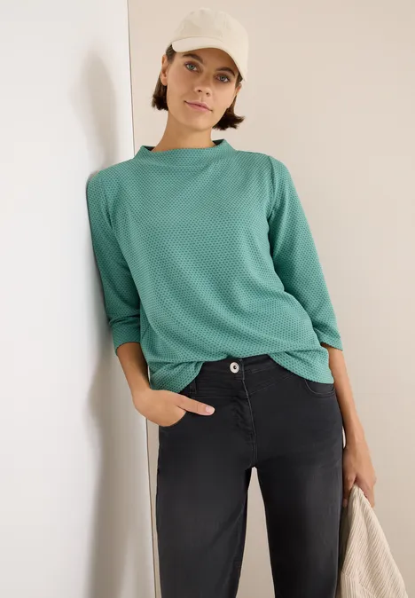 Strukturshirt jewel green
