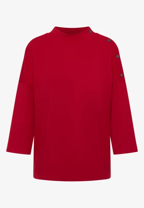 Shirt mit Knopfdetail fiery red