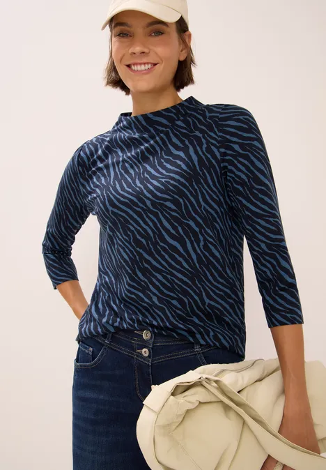 Shirt mit Minimal Print urban dark blue