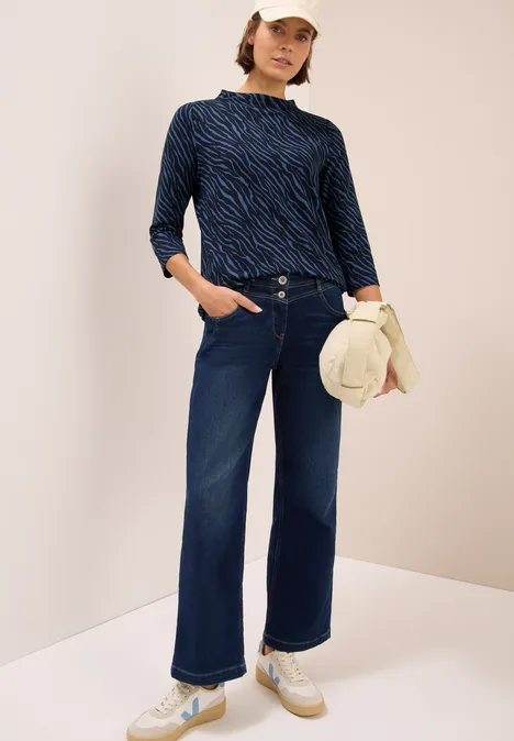 Shirt mit Minimal Print urban dark blue