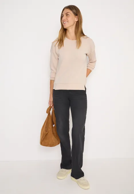Softes Langarmshirt oat milk beige