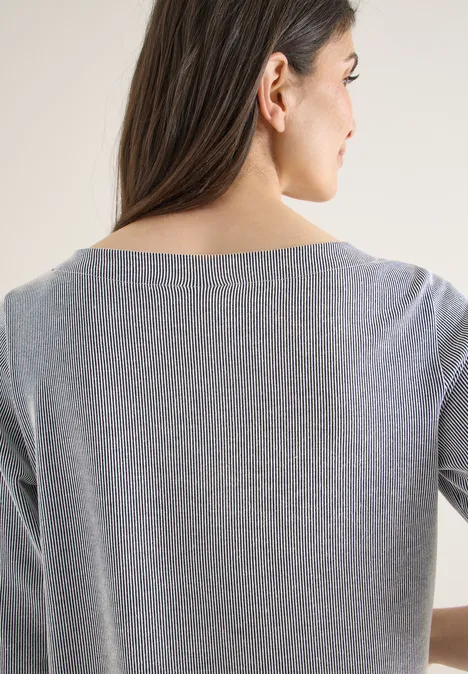 Gestreiftes Shirt universal blue