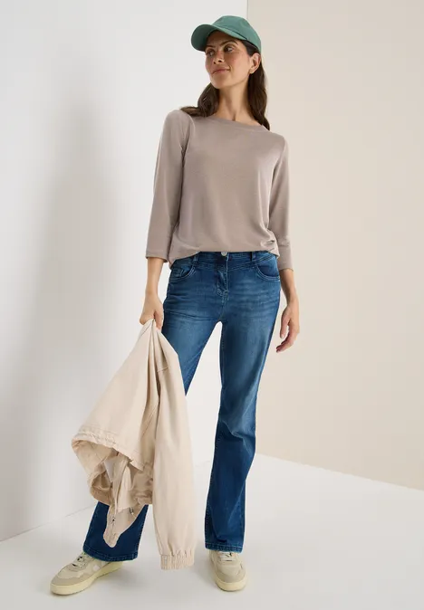 Gestreiftes Shirt mocha caramel